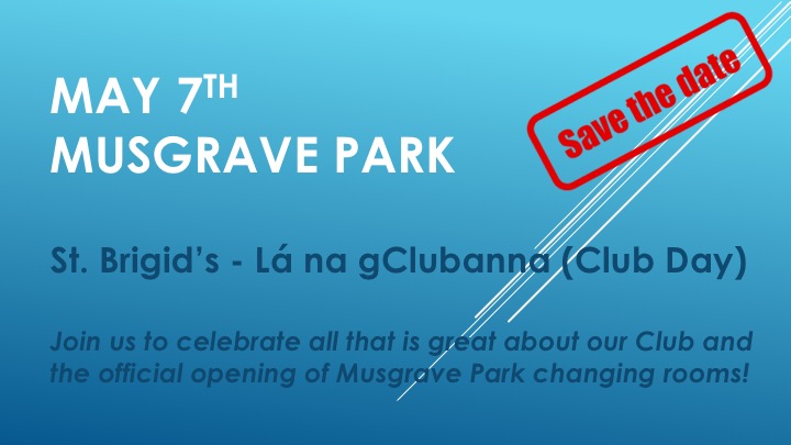 Save the Date: Lá na gClubanna (Club Day) May 7th