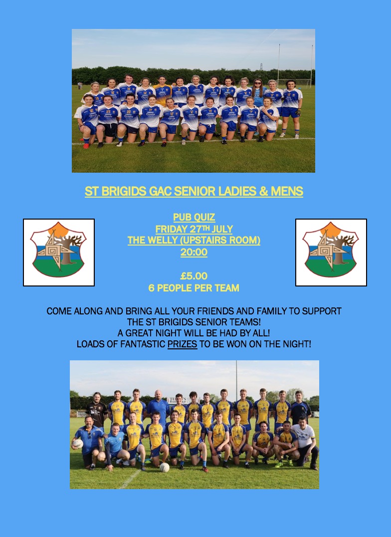 Table Quiz In Support Of Our Senior Teams: All Welcome!!